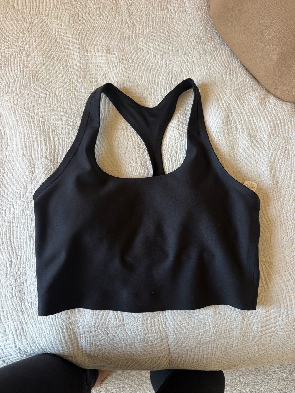 ALO Yoga Black Racerback Crop Sports Bra